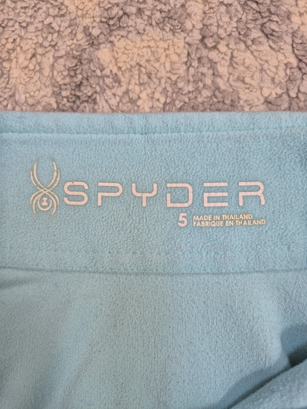 Spyder Shimmer Bug Ice Blue Half Zip Fleece Pullover Jacket Girls Size 5T